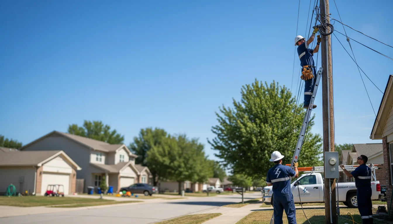 Residential electrician providing installation services in Rotan, TX